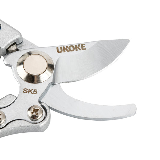 Ukoke Professional Pruning Shears with Japanese Carbon Steel SK-5 Blade Garden Hand Tool