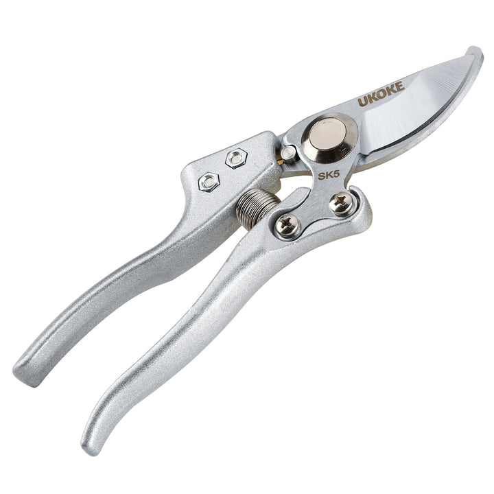 Ukoke Professional Pruning Shears with Japanese Carbon Steel SK-5 Blade Garden Hand Tool