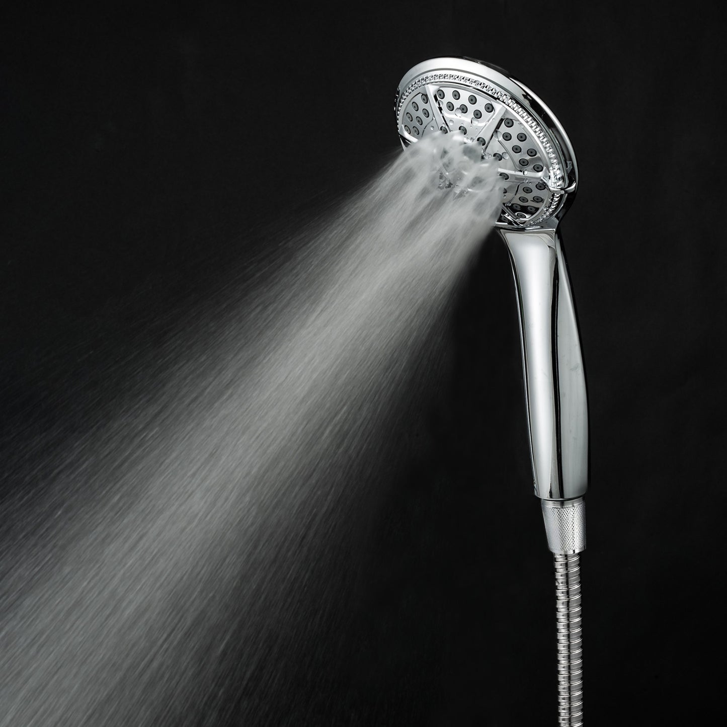 Ukoke High Pressure Hand Held Shower Head and Hose with 5 Spray Settings, Chrome