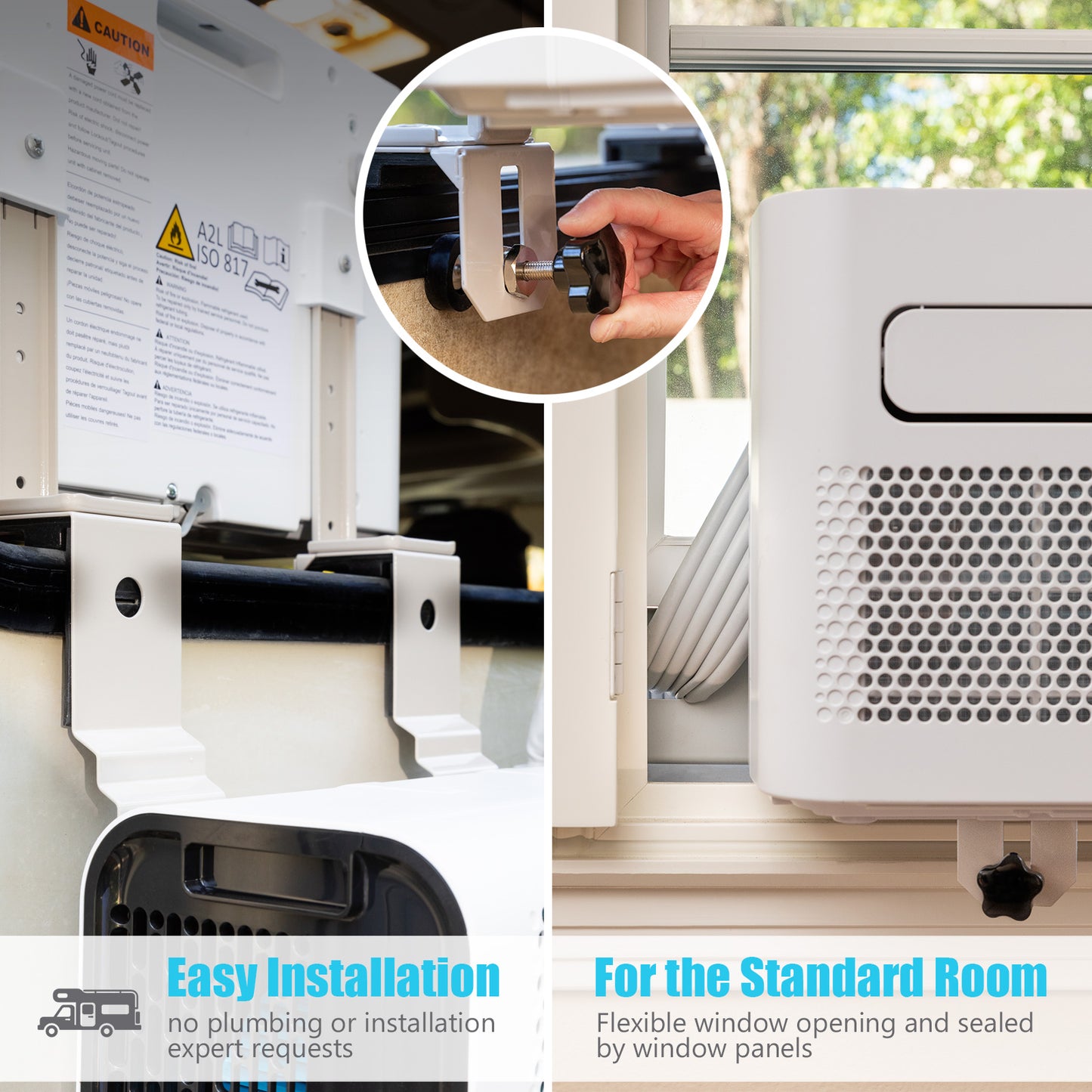 Ukoke USPC06C Caravan Window Air Conditioner, Cools up to 200 Sq.Ft,Works with Alexa, 6500 BTU