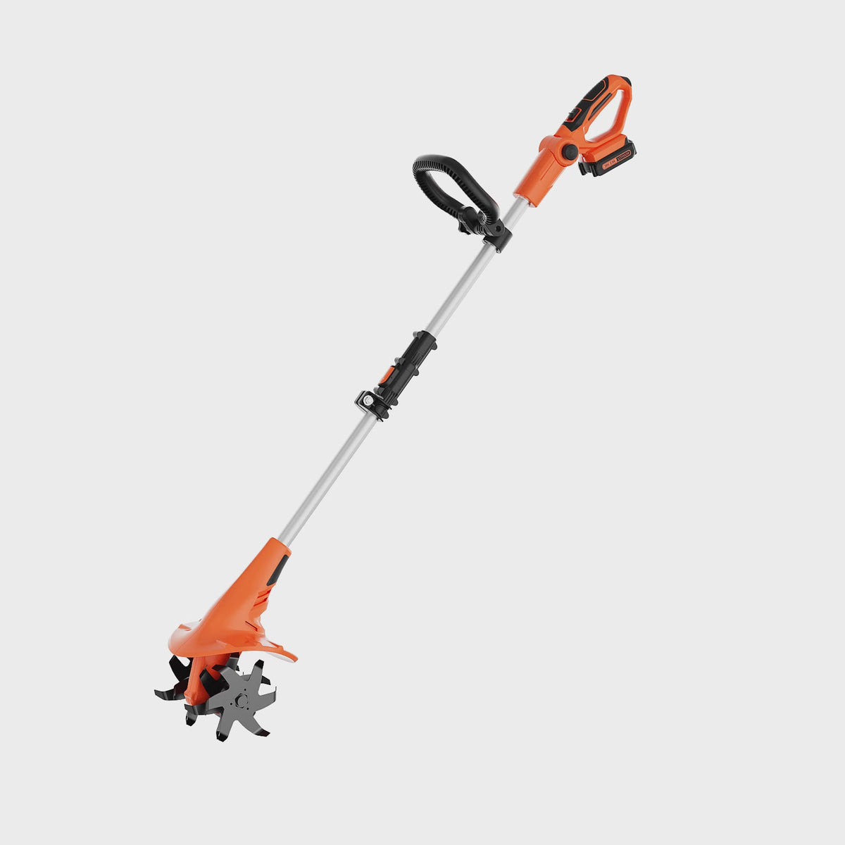  Ukoke Cordless Tiller Cultivator 280 max RPM Powered Tiller  Cultivator, w/24 Steel Blade Cultivate Max Tilling 5'' deep Path by 7.8''  Wide, Orange, Tool Only, ST1902-T : Patio, Lawn 