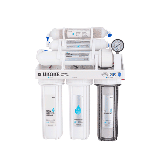 Ukoke RO8-L 6 Stage Reverse Osmosis Water Filtration System, 75 GPD