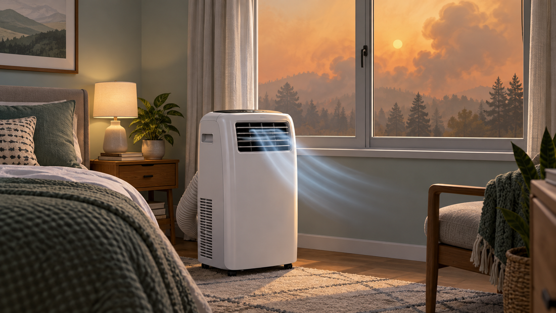 AI illustration of a portable AC used for humidity control