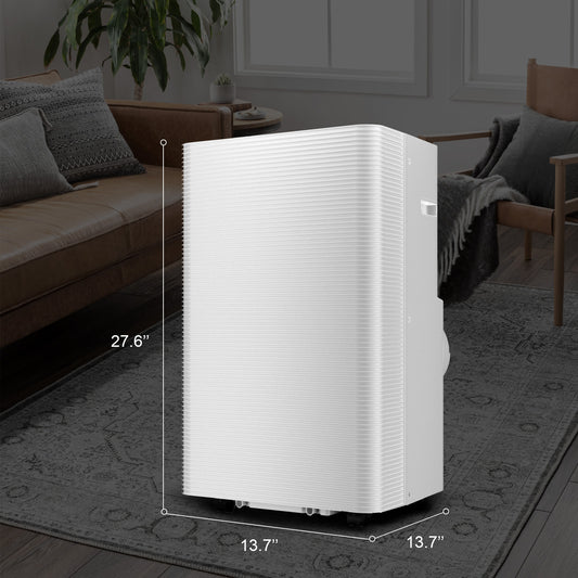 Ukoke USPA0112 8150 Btu/h 4-in-1 Compact Bedroom Room Climate Control Whisper Quiet Portable air Conditioner Energy efficient Cooling System Unit with dehumidifier, White