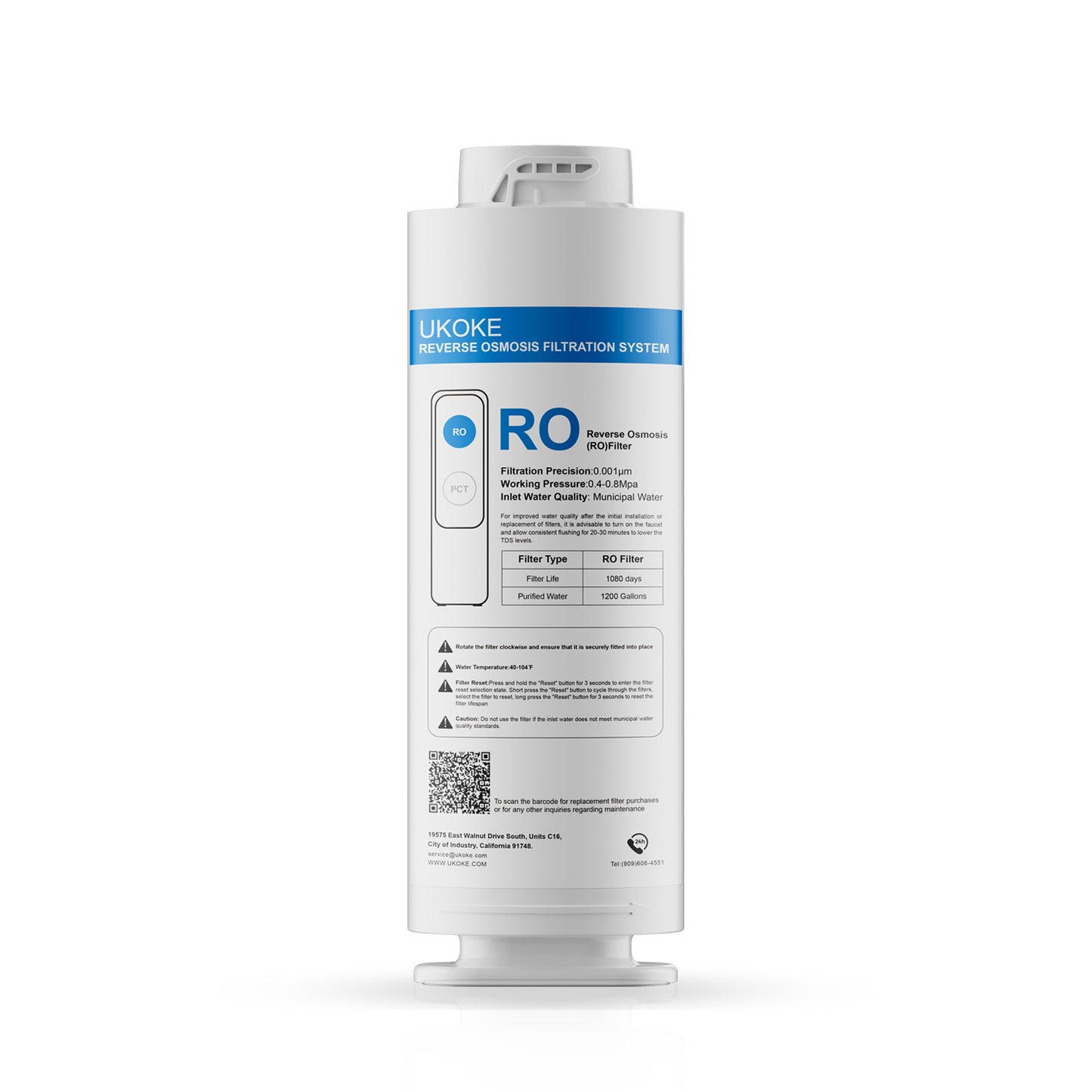 RO Membrane Replacement Set for Tankless Water Systems, Enhanced Filtration, 6 Membranes