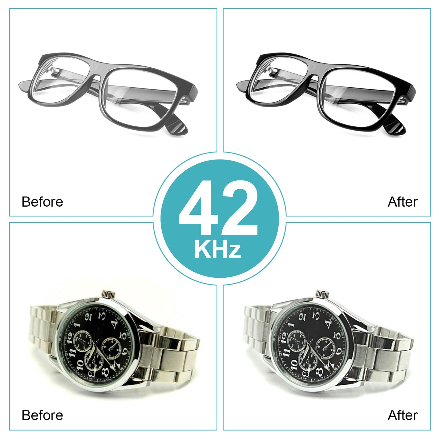 Ukoke Ultrasonic Jewelry Cleaner With Timer, 2.5 L, Green