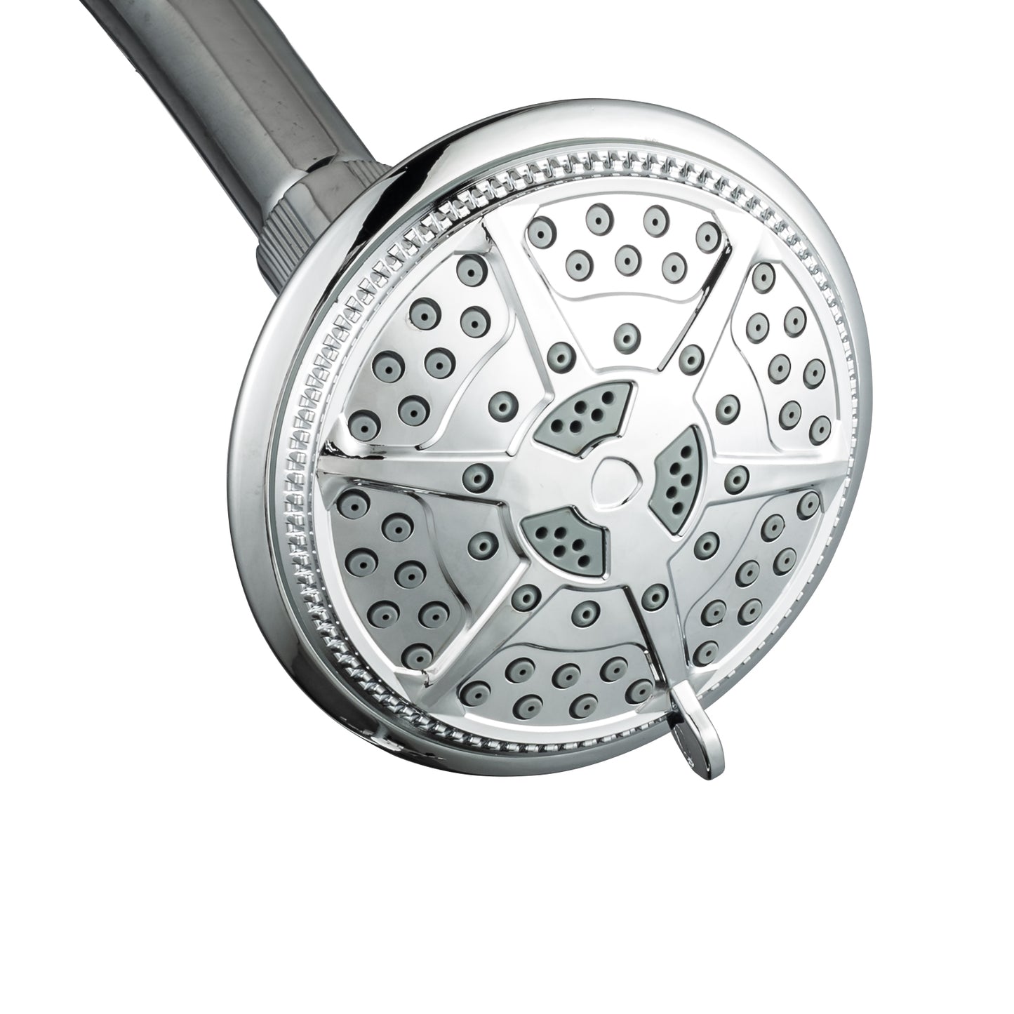 Ukoke High Pressure Fixed Mount Shower Head with 5 Spray Settings, Chrome