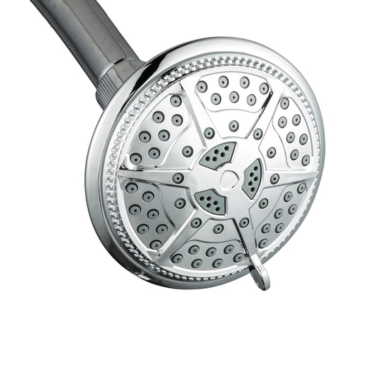 Ukoke High Pressure Fixed Mount Shower Head with 5 Spray Settings, Chrome