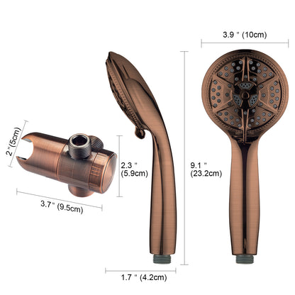 Ukoke Shower Head, 2 in 1 handheld Shower & Fixed Shower head Combo, High Pressure 24 Function Rainfall Chrome Face