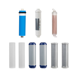 Ukoke RO75GP & RO75G 1 Year Replacement Pre-Filters for 6 Stage Reverse Osmosis Water Filtration Series Stage 1-6 (9 Pieces)