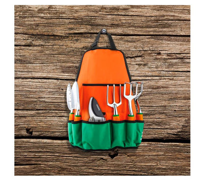 Ukoke 12 Pieces Aluminum Garden Tool Kit & Gardening Apron with Storage Pocket