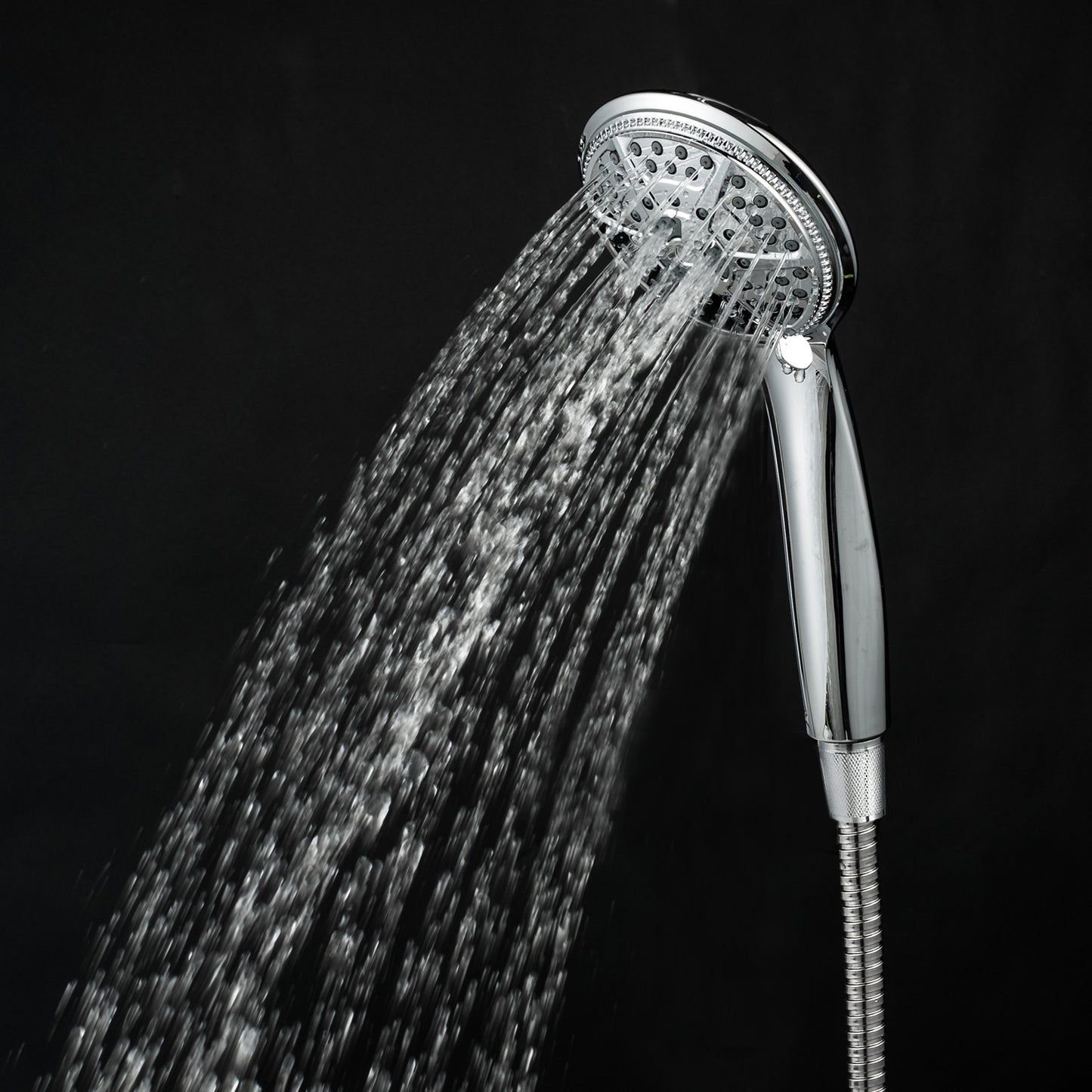 Ukoke High Pressure Hand Held Shower Head and Hose with 5 Spray Settings, Chrome