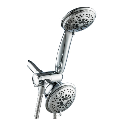 Ukoke Shower Head, 2 in 1 handheld Shower & Fixed Shower head Combo, High Pressure 24 Function Rainfall Chrome Face